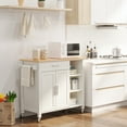 thumbnail image 2 of HOMCOM Wooden Rolling Kitchen Island on Wheels with Drawer for Dining Room, 2 of 10