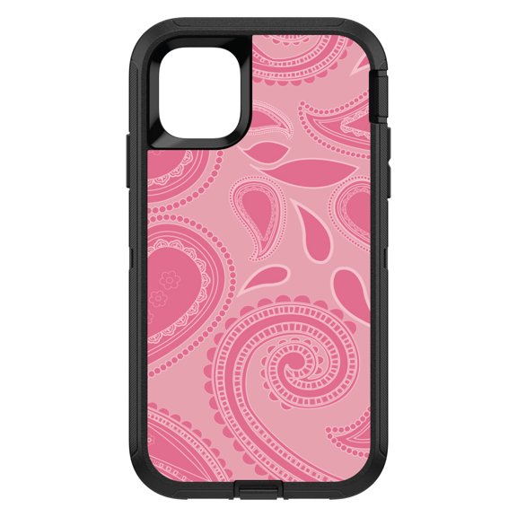 DistinctInk Custom SKIN / DECAL compatible with OtterBox Defender for iPhone 11 (6.1" Screen) - Big Pink Paisley