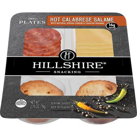 Hillshire Snacking Plate Hot Calabrese Salame Gouda Cheese 0.172lbs (PACK OF (Best Aged Gouda Cheese)
