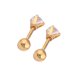 thumbnail image 4 of Qarigey Pendientes de circonio para hombre y mujer, pasador de oreja, pendiente brillante, joyería para citas Ropa, zapatos y accesorios Miscelánea oro rosa 3mm 1 Uds, 4 of 6
