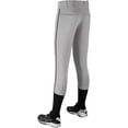 thumbnail image 6 of Champro Women/Girl's Tournament Low Rise Piped Pants: BP11P Gray/Black / Youth Large, 6 of 8