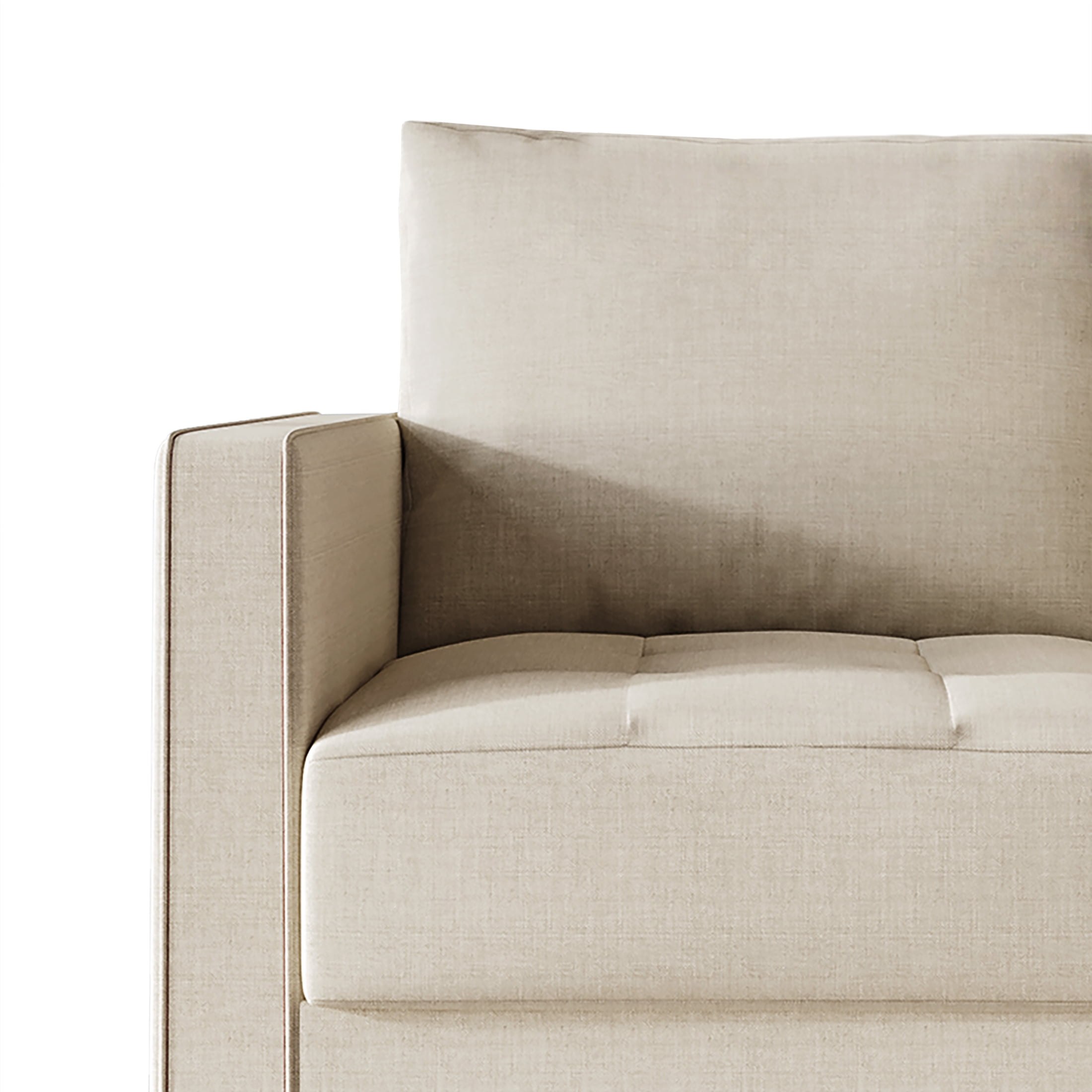 Castle Place Classic Linen Upholstered Loveseat, Beige