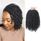 thumbnail image 1 of Fulcrum Passion Twist Hair 8 pulgadas 8 paquetes Passion Twist Crochet Hair para mujeres negras Prelooped Crochet Twist Hair con extremos rizados (8 pulgadas 2#), 1 of 5