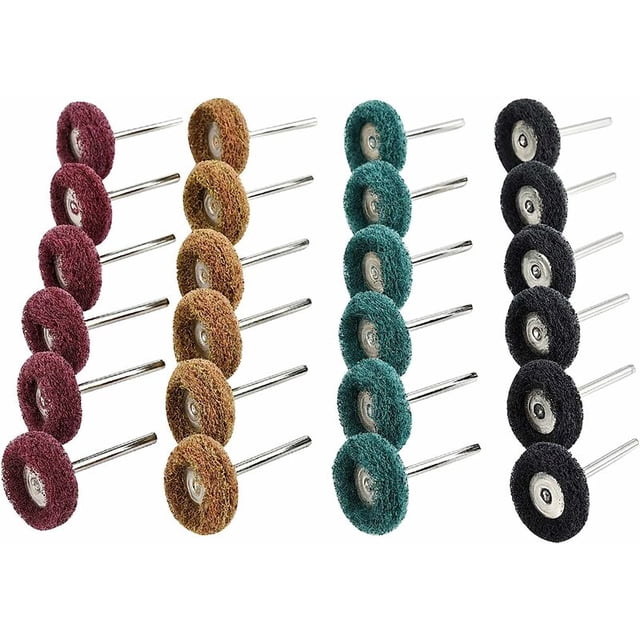 Kit de pulido de taladro de 40 piezas, accesorios Dremel, herramientas rotativas Dremel de pulido abrasivo de 25 mm, grano 80/150/240/300, accesorios de pulido para placa de esfera de joyería de computación de madera