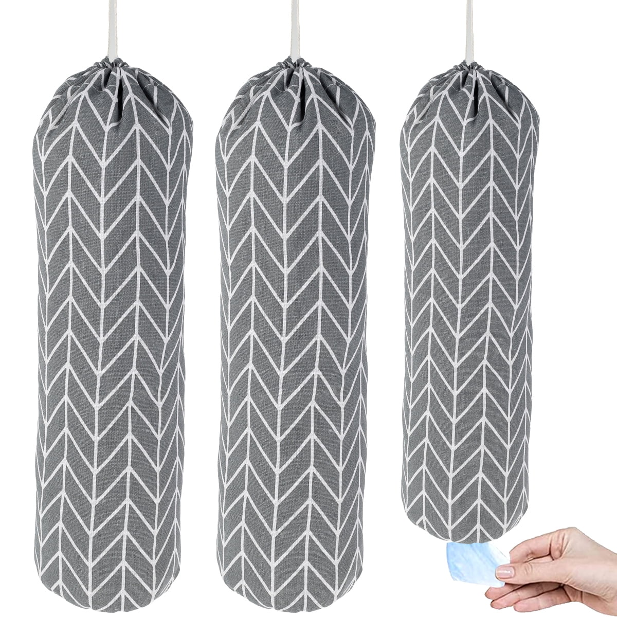 Jytue 3 Pack Plastic Bag Holder Large Grocery Bag Holders Wall Mount