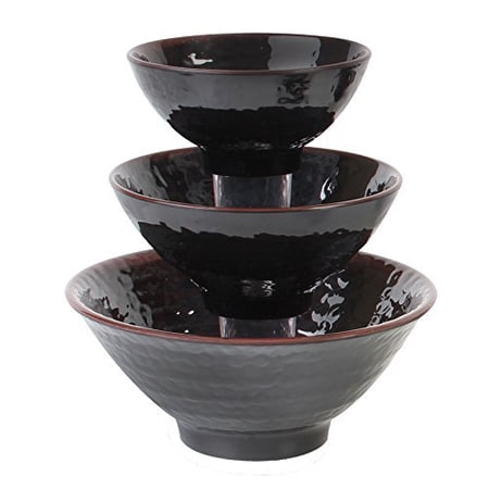 Thunder Group 12-Pack Tenmoku Collection Rice Bowl, 4-3/4-Inch Diameter, Dark Brown