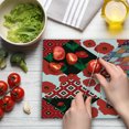 thumbnail image 3 of Retro Cutting Board, Patchwork Inspired Pattern with Poppy Flowers Russian Slavic Cultural Design Revival, Decorative Tempered Glass Cutting and Serving Board, Large Size, Multicolor, by Ambesonne, 3 of 5