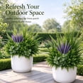 thumbnail image 3 of ZHEILFG Artificial Plants Outdoor UV Resistant, 12 Bouquets Realistic Eucalyptus Fern Lavender Greenery, Weatherproof for Patio Garden Porch Decoration, 3 of 7