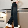 thumbnail image 6 of EnJoCho Teen Girls Wide Leg Baggy Jeans Y2𝖪 𝖠esthetic Trendy Straight Denim Pants Elastic High Waist Cargo Pockets Streetwear Fashion Trousers, 6 of 9