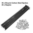 thumbnail image 4 of 36 Pcs Bicycle Carbon Steel Spokes 14G Bike Spoke 244mm Length with Nipples for Most Bicycle Black, 4 of 6