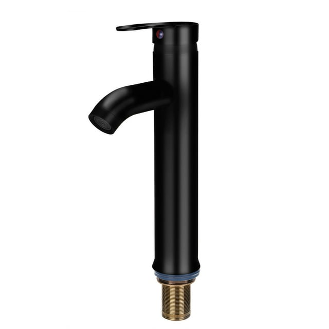 Matte Black Copper Faucet Single Handle Bathroom Sink Faucet Matte Hot Cold Wate