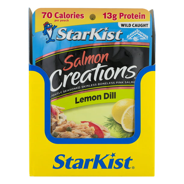 (12 pack) StarKist Salmon Creations, Lemon Dill, 2.6 oz Pouch Walmart