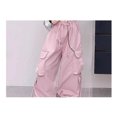 thumbnail image 5 of RUTAYY Toddler Girls Cargo Pants Casual Wide Leg Jumpsuit Street Dance Pants For Kids Trouser Relaxed Fit Infants Pants, 5 of 9