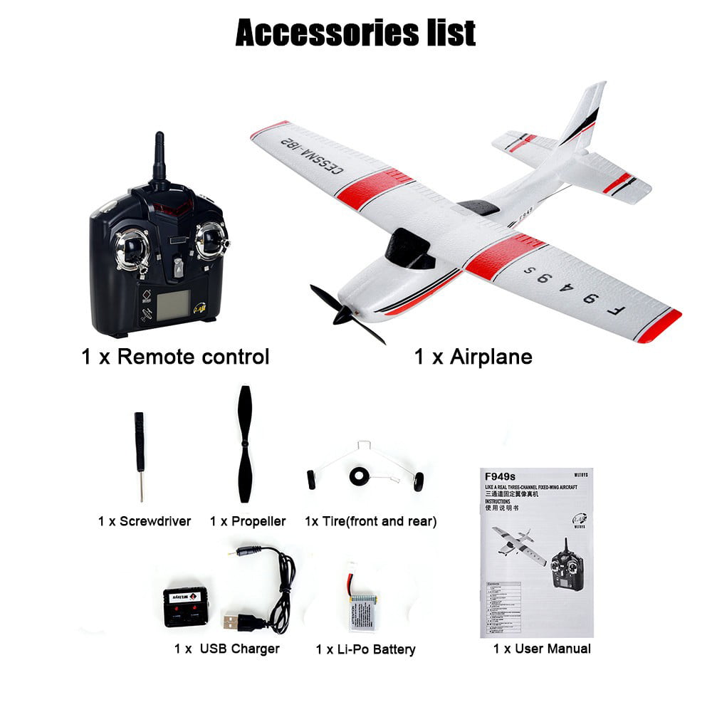 Details about   WLtoys F949s 3CH 2.4G RC Airplane Fighter Plane RTF Glider Composite Material 