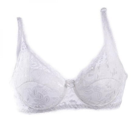 

Malisata Women Sexy Underwear Brand Lace Minimizer Padded Lace Sheer Push Up Bra 34 Cup