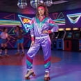 thumbnail image 4 of Alaiyaky 80s 90s Shell Suit Costume Men Women Retro Tracksuit 1980s Fancy Dress Halloween Costumes Festival Outfit for Adults, 4 of 8