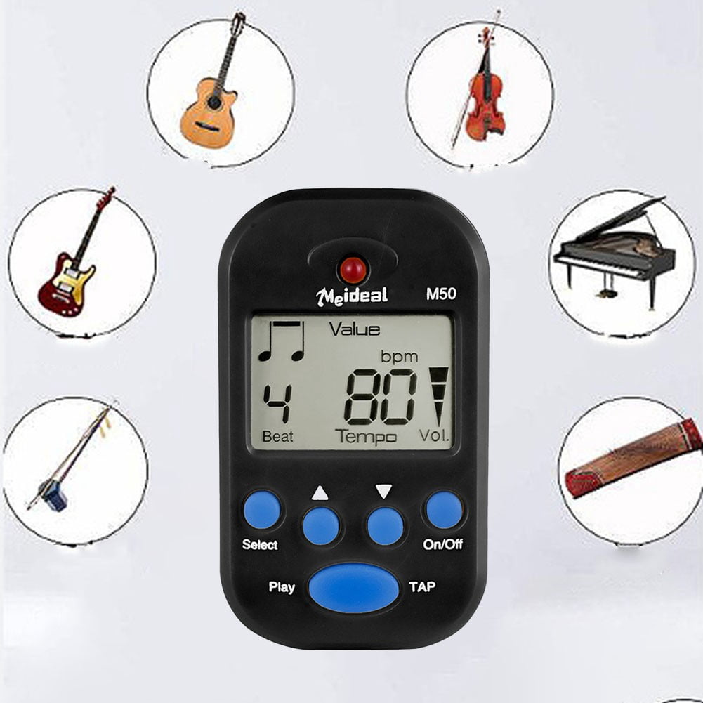 M50 for Mini Metronome Clip-on LCD Digital Rhythm Metronome Guitar For Violin Bass