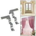 thumbnail image 1 of Curtain Rod Wall Bracket Hooks, 2 Pcs Double Drapery Rod Holders Hardware Window Curtain Rod Support Hanger For, 1 of 8