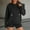 Black, variant on Women's Casual Solid Color Hooded Sweatshirt With Pocket Comfortable Pullover Fleece Hoodie For Everyday Wear Fall Clothes