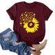 thumbnail image 2 of Gibobby Blusa de Trabajo de Manga Corta Mujeres Top O Cuck Outdoor Basic Tee Tops(Vino,CH), 2 of 4