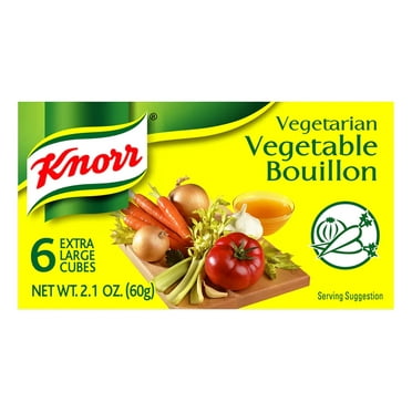 Knorr Cube Bouillon, Vegetable, 6 cubes, 2.1 oz, (Pack of 2)