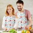 thumbnail image 3 of Pioneer Flower Floral Print Pattern Apron for Women and Men, Cotton Linen Waterproof with Pockets, Adjustable, 33x27 Inch for Kitchen, Gardening, BBQ, Salon, 3 of 6