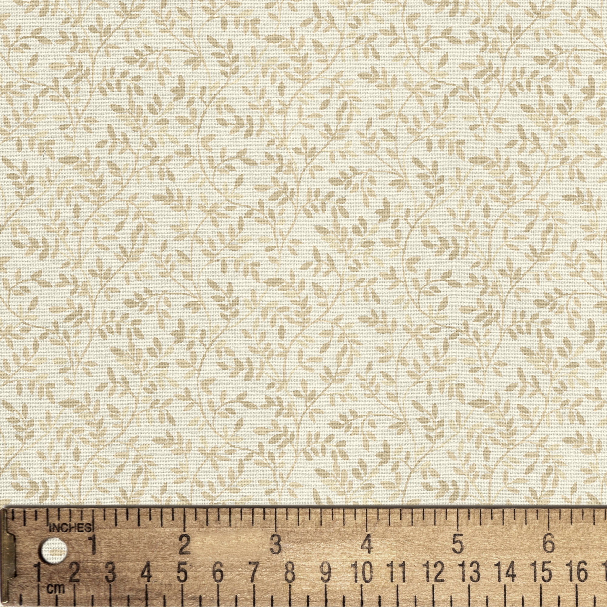(4 pack) Waverly Inspirations 1 Yard 100% Cotton Italian Leaves, Biscotti, 44" Wide for Quilting & Sewing