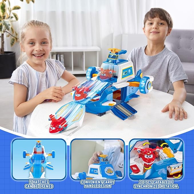 Super Wings Large World Aircraft Playset with 2