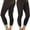 Brown, variant on ToBeInStyle Women's Rhinestone Accent Ruched Capri Leggings