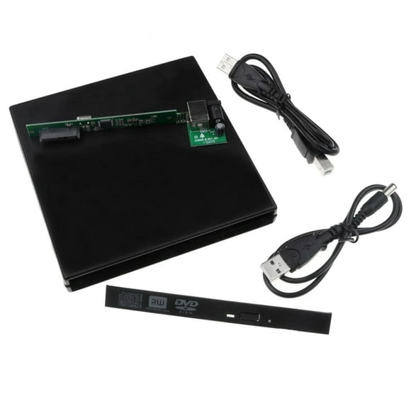 Caja de DVD Externa de 12,7Mm Caja de DVD/CD-ROM Externa USB 2,0 para Ordenador PortáTil PC de Escritorio Unidad de Disco óPtico SATA a SATA