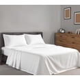 thumbnail image 2 of RUVANTI 100% Cotton Sheets – Twin XL Size Percale Bedding, Cooling & Breathable, Durable with a Crisp, Soft & Comfortable Feel, 16" Deep Pocket, 3-Piece Set, Milky White, 2 of 6