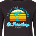 thumbnail image 4 of Inktastic Summer Enjoy the Sunshine St. Petersburg Florida in Blue Long Sleeve Youth T-Shirt, 4 of 5