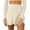 Beige, variant on IROINNID Women's Fashion High Waist Satin Lace-up Short Elastic Waist Mini Solid Color Skirt