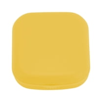 Unique Bargains 1 Set Contact Lens Case Solid Color Lens Storage Case Yellow