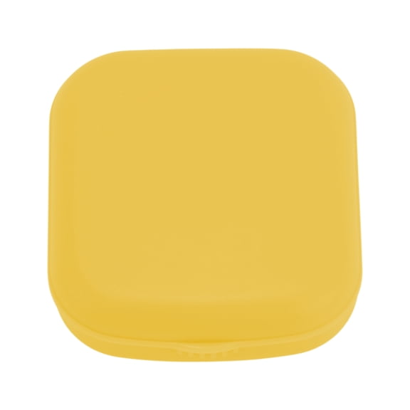 Unique Bargains 1 Set Contact Lens Case Solid Color Lens Storage Case Yellow
