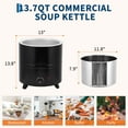 thumbnail image 5 of Electric Soup Warmer, 13.7QT Commercial Soup Kettle with Hinged Lid and Detachable Insert Pot, 86-195 ℉ Adjustable Temperature 304 Stainless Steel Soup Warmer for Restaurants and Home, 5 of 6