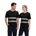 thumbnail image 6 of TOMVIGX Men Reflective Quick Dry T Shirt Night Running Cycling High Visibility Safety Workwear Black L, 6 of 6