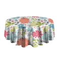 thumbnail image 5 of Wild Flower Rustic Botanical Round Table Cloth,Wrinkle Resistant Table Cover with Polyester,Waterproof Reusable Round Table Clothes for Easter Birthday Picnic Wedding (Round,60x60inch), 5 of 6