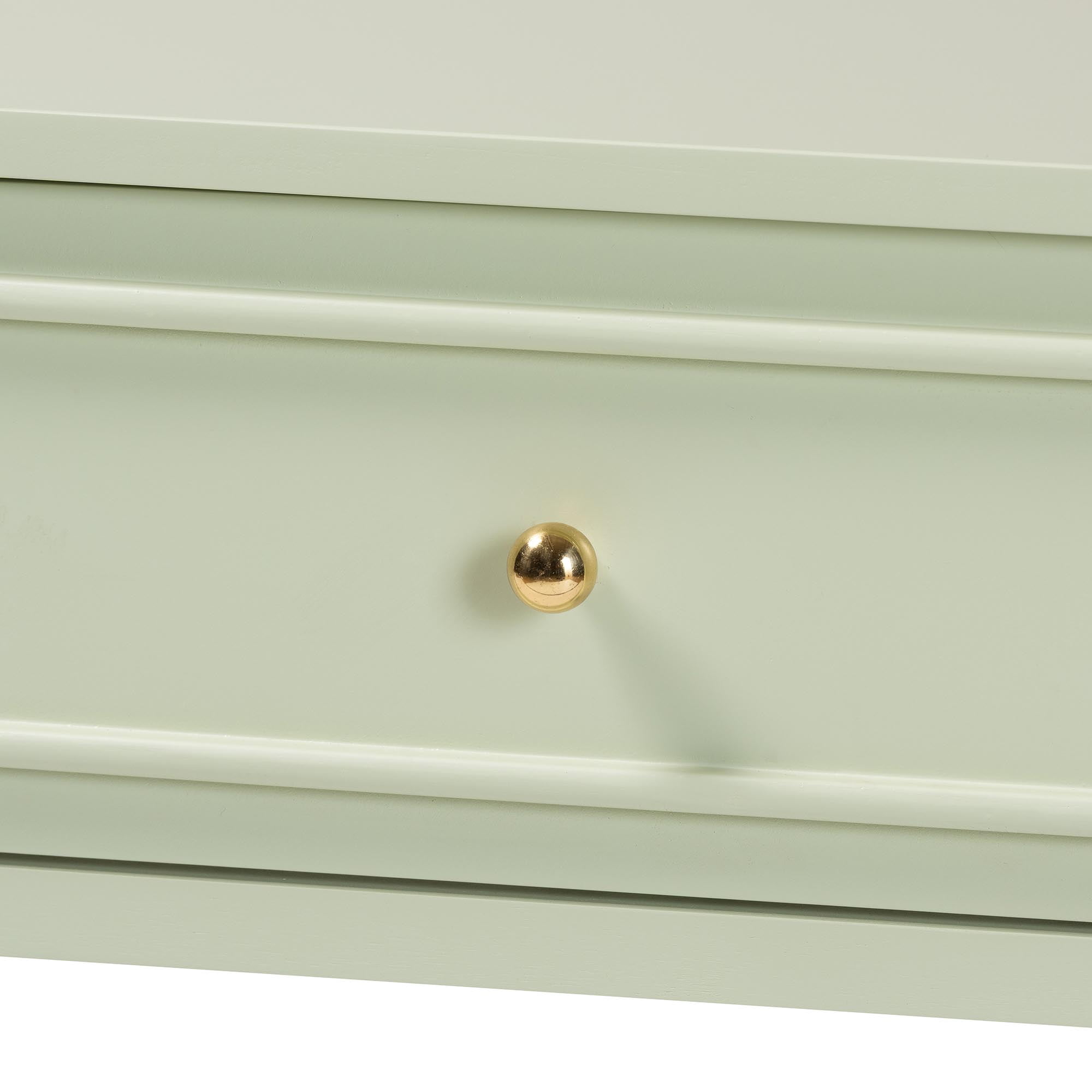 bali & pari Karnia Modern Console Table, 2-Drawer, Mint Green