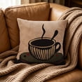 thumbnail image 1 of Throw Pillow Cushion with Embroidered Design, Soft Short Lint Sofa Bed Office Pillow Insert, 45 x 45 cm, 1 Set, 1 of 6
