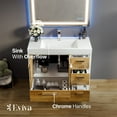 thumbnail image 3 of Eviva Grace 42 in. Natural Oak and White Bathroom Vanity with White Integrated Acrylic Countertop, 3 of 7