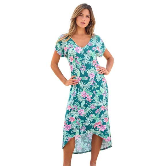 Swim 365 Women's Plus Size High-Low Cover Up