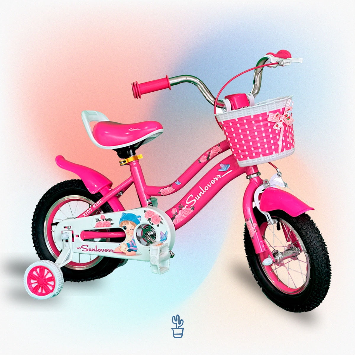 Sunloverr Kids 12 Inch Bicycle for Girls Ages 3-5 Years