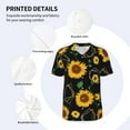 thumbnail image 4 of Balery Sunflowers3 Baseball Jersey for Men Casual Button Down Shirts Short Sleeve Active Team Sports Uniform-Small, 4 of 9