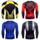 thumbnail image 3 of Qarigey Camiseta ajustada para hombre, cuello ajustado, ropa moldeadora transpirable de secado rápido, camisa de compresión elástica ligera, Camisetas Azul Qarigey AP013445-03, 3 of 6