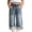 Blue A2, variant on Girls Straight Denim Pants Add On Side Pockets Girls Long Pants with Delicate Exterior Making for Sweet Summer Outer Looks