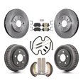 thumbnail image 1 of Transit Auto Front Rear Disc Brake Rotors Ceramic Pads and Drum Kit (7Pc) for Car 2004 Chevrolet Malibu rear brakes with 276mm Diameter Rotor K8A-106049, 1 of 11