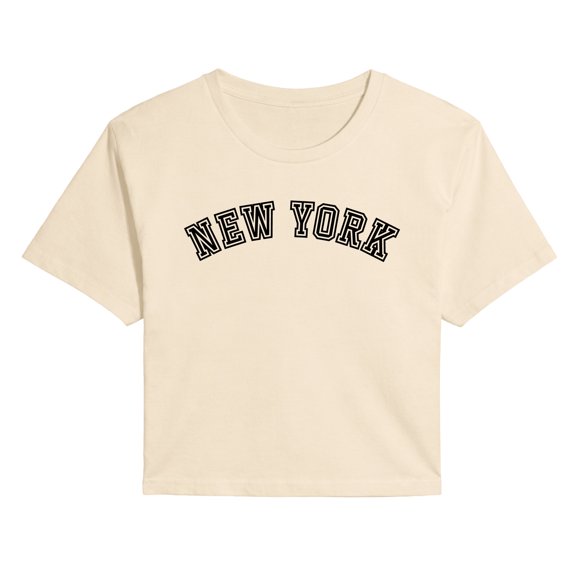 Instant Message - New York Cropped Graphic T-Shirt