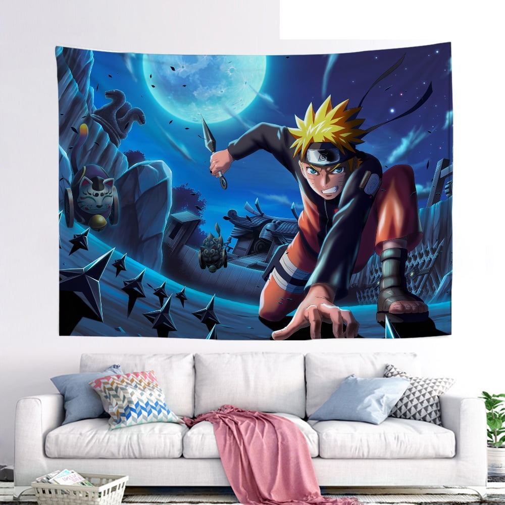 FUNIER Anime Tapestry Naruto Anime Wall Hanging Backdrop Wall Hanging Decor  For Bedroom Living Room 