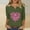 Army Green, variant on Breast Cancer Shirts for Women Casual 3/4 Sleeve V-Neck Heart Pink Ribbon T-shirt Fashion Fall Breast Cancer Awareness Pullover Tops